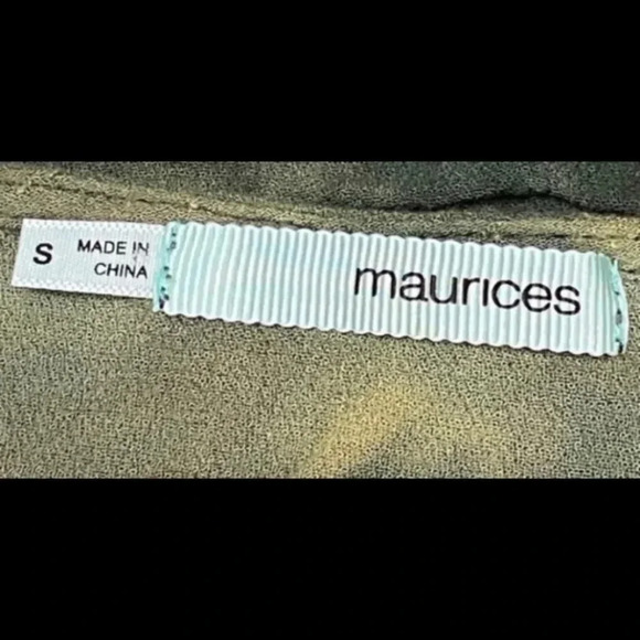 Green Tie‎ Dye Cropped Blouse Embroidered Tassels Peasant Boho Fairycore Small - Picture 11 of 12